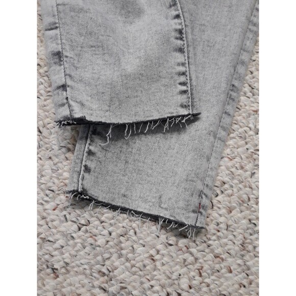 31 True Religion Jennie Curvy Mid-Rise Super Skinny Distressed Raw Edge Hem Grey - Picture 7 of 12